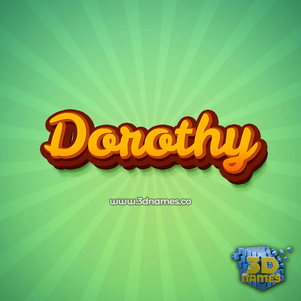 dorothy in Green Rays style - 3D name wallpaper