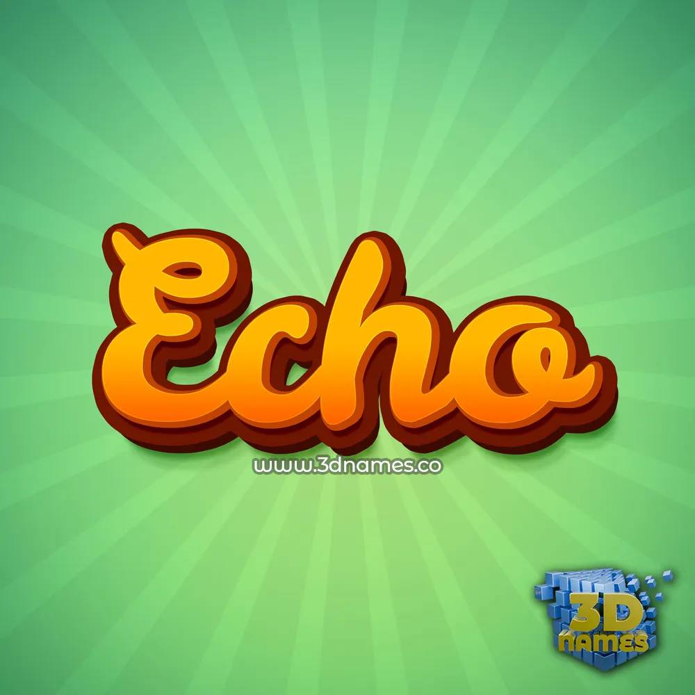 echo in Green Rays style - 3D name wallpaper echo in Green Rays style - 3D name wallpaper