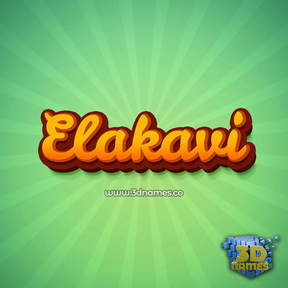 elakavi in Green Rays style - 3D name wallpaper elakavi in Green Rays style - 3D name wallpaper