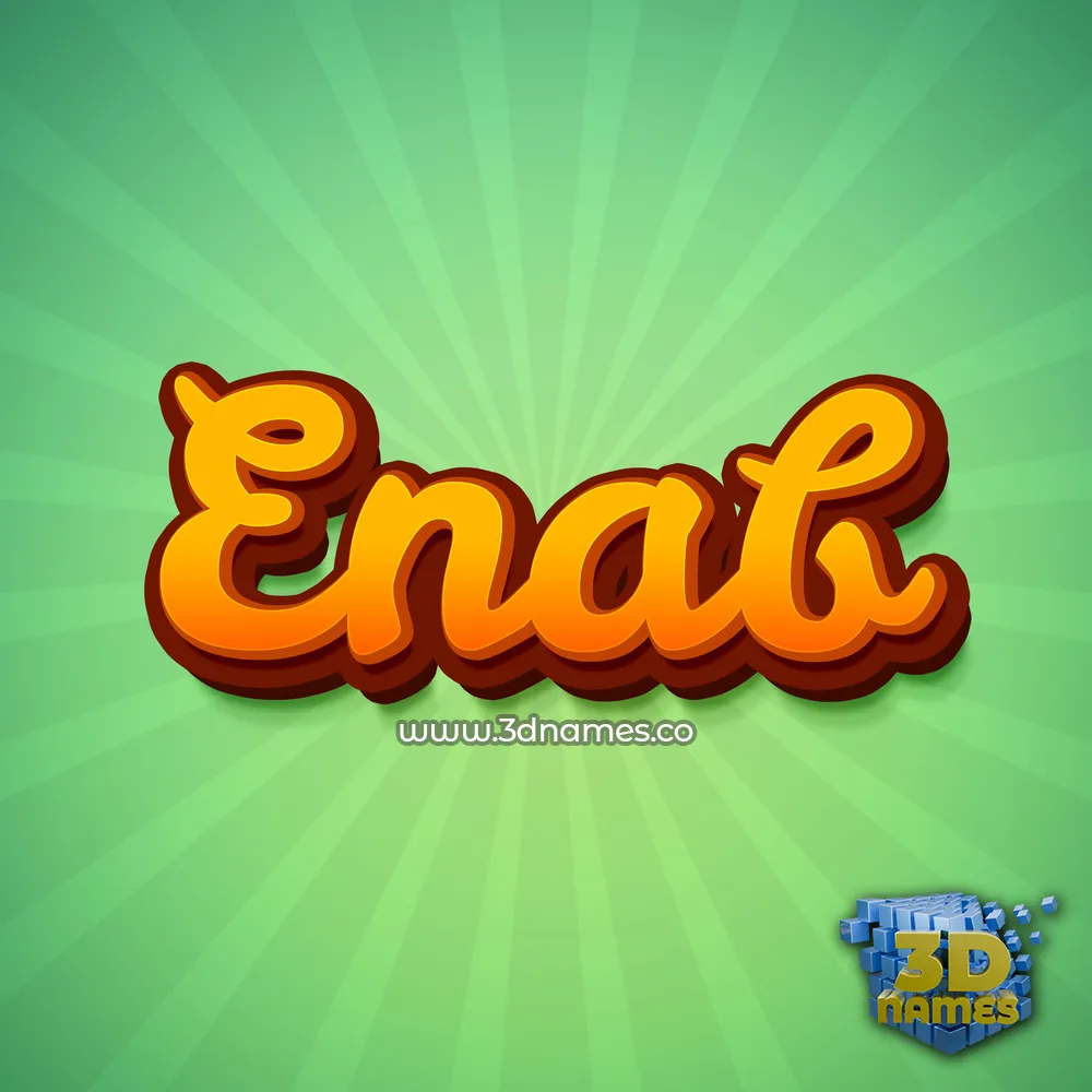 enab in Green Rays style - 3D name wallpaper enab in Green Rays style - 3D name wallpaper
