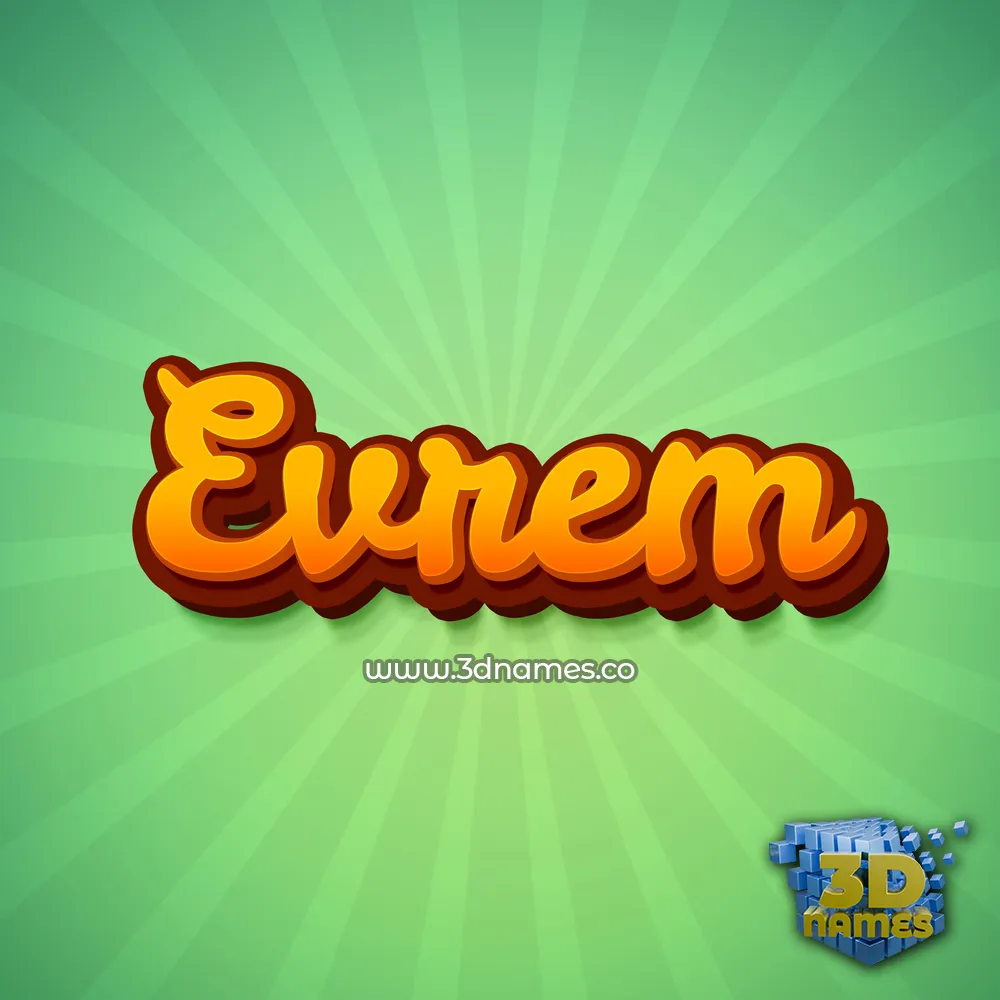 evrem in Green Rays style - 3D name wallpaper evrem in Green Rays style - 3D name wallpaper