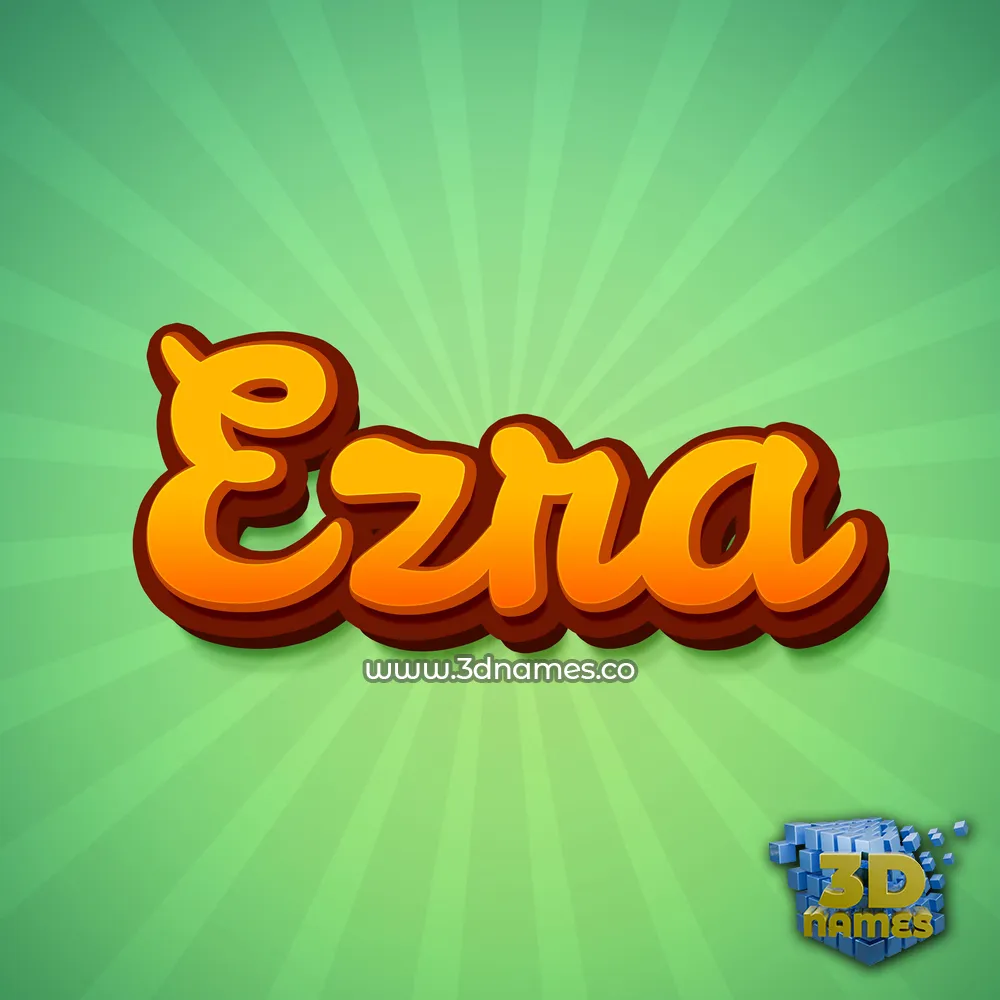 ezra in Green Rays style - 3D name wallpaper ezra in Green Rays style - 3D name wallpaper