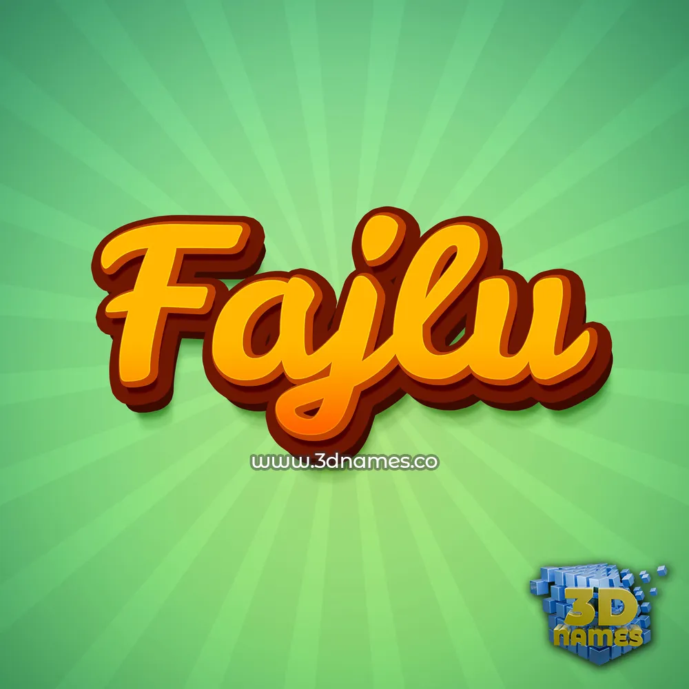 fajlu in Green Rays style - 3D name wallpaper fajlu in Green Rays style - 3D name wallpaper