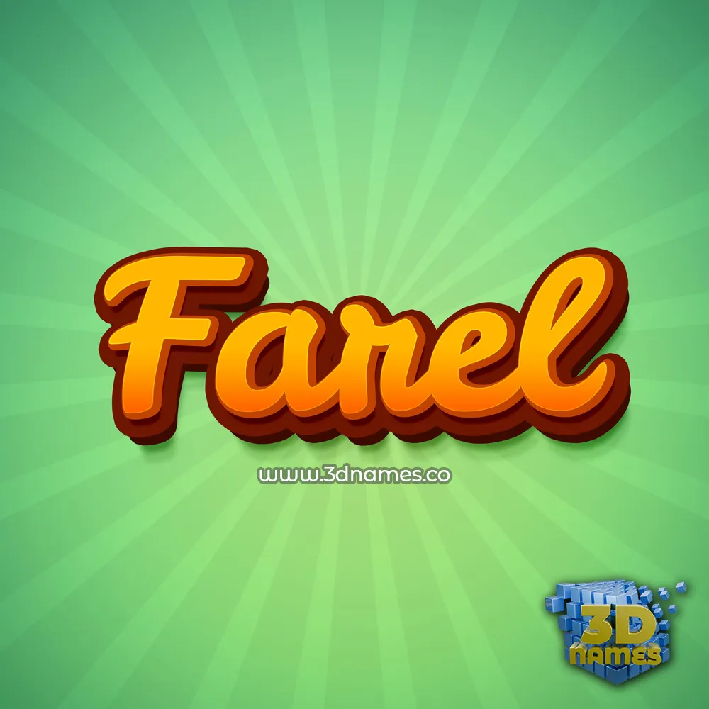 farel in Green Rays style - 3D name wallpaper
