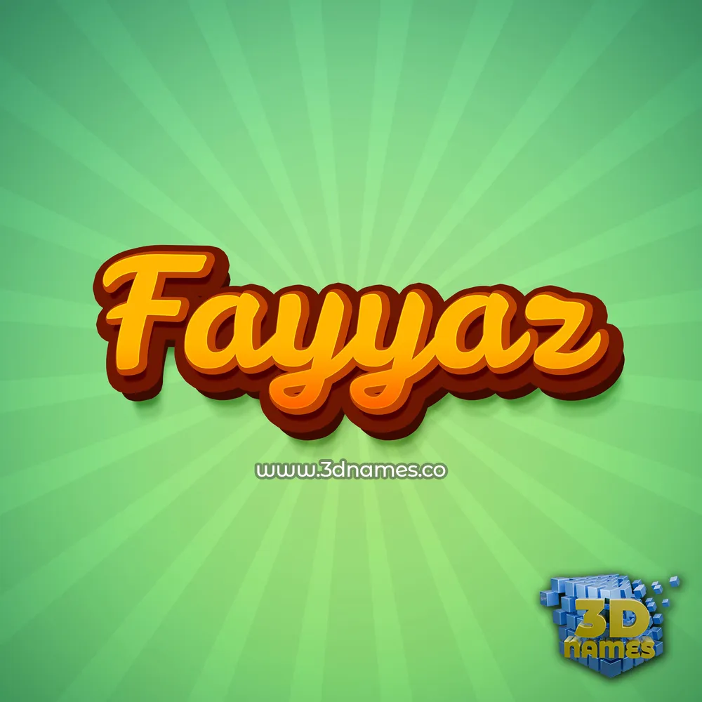 fayyaz in Green Rays style - 3D name wallpaper