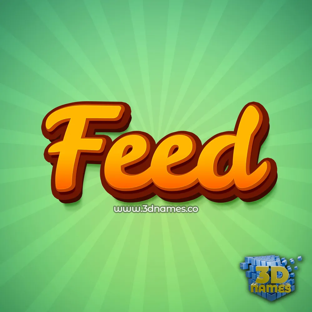 feed in Green Rays style - 3D name wallpaper feed in Green Rays style - 3D name wallpaper