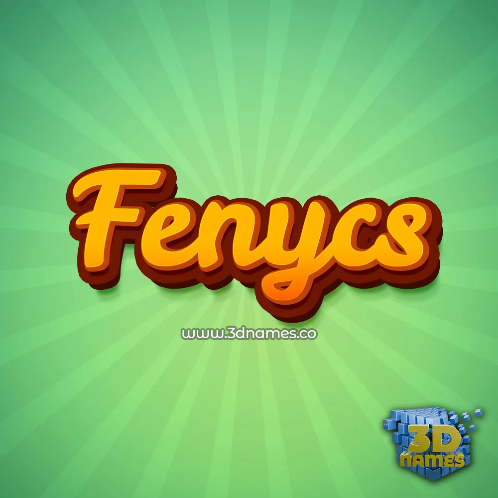 fenycs in Green Rays style - 3D name wallpaper fenycs in Green Rays style - 3D name wallpaper