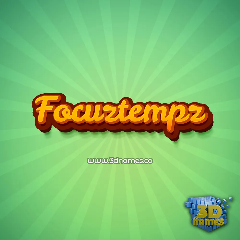 focuztempz in Green Rays style - 3D name wallpaper focuztempz in Green Rays style - 3D name wallpaper