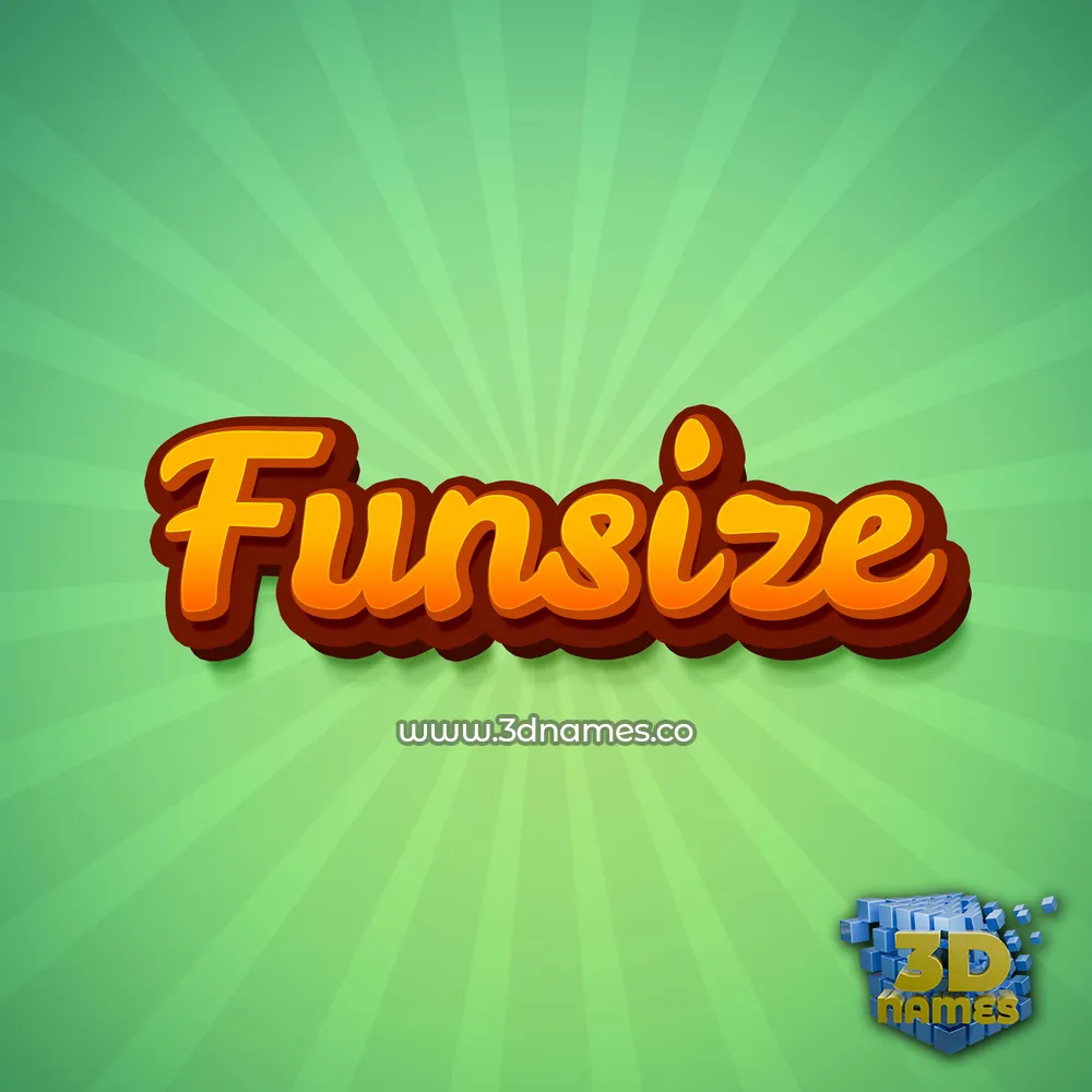 funsize in Green Rays style - 3D name wallpaper funsize in Green Rays style - 3D name wallpaper