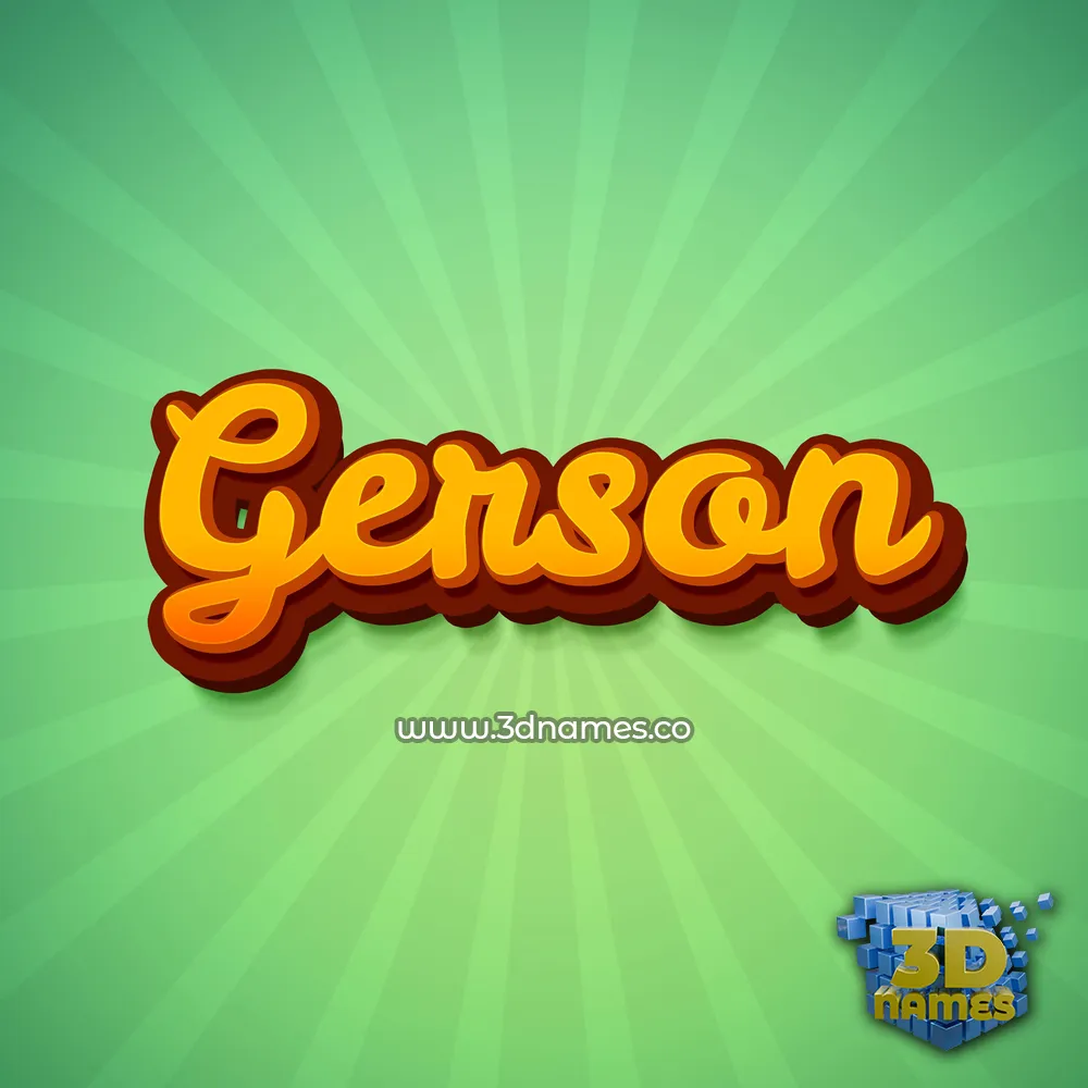 gerson in Green Rays style - 3D name wallpaper