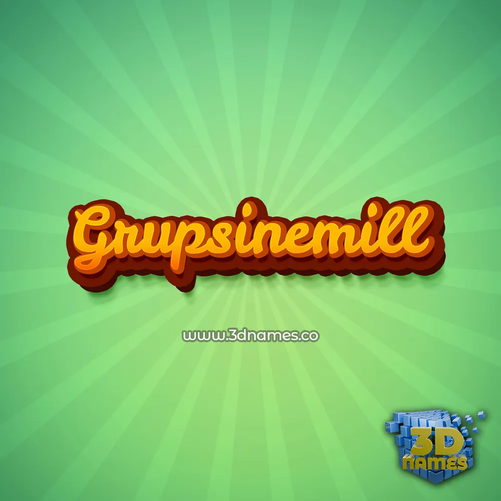grupsinemill in Green Rays style - 3D name wallpaper