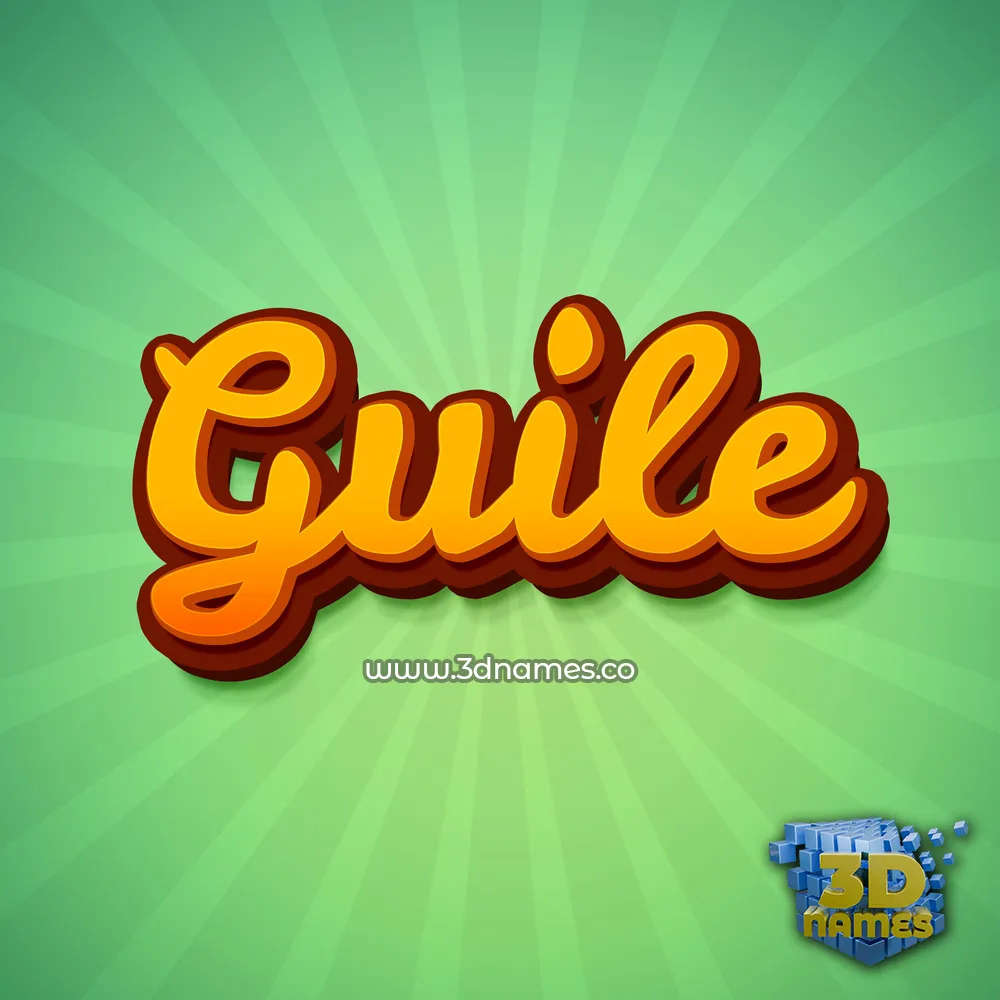 guile in Green Rays style - 3D name wallpaper guile in Green Rays style - 3D name wallpaper