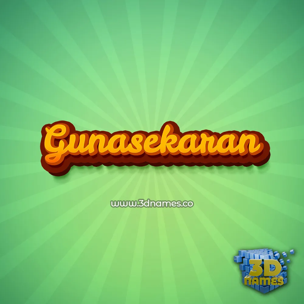 gunasekaran in Green Rays style - 3D name wallpaper