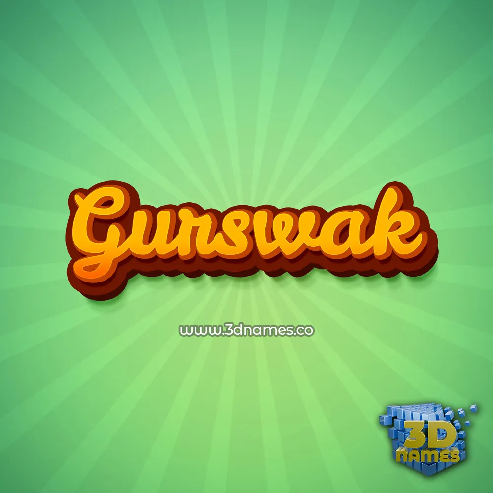 gurswak in Green Rays style - 3D name wallpaper gurswak in Green Rays style - 3D name wallpaper