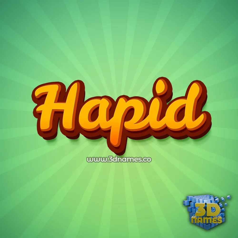 hapid in Green Rays style - 3D name wallpaper hapid in Green Rays style - 3D name wallpaper