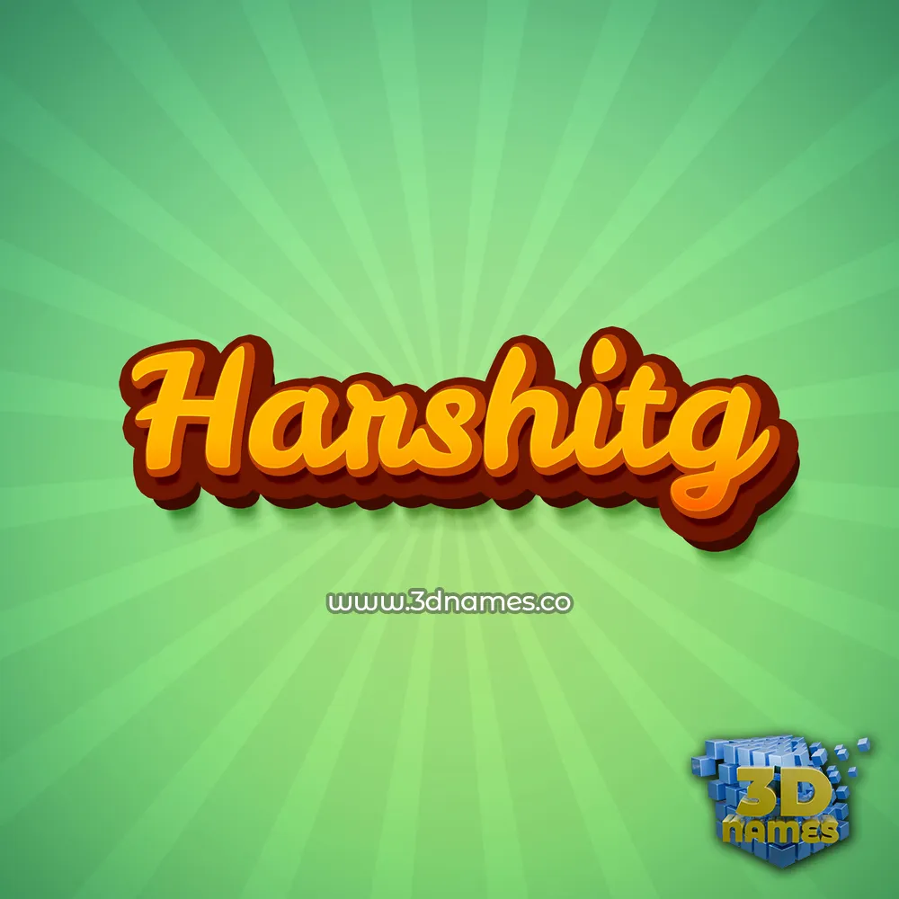 harshitg in Green Rays style - 3D name wallpaper
