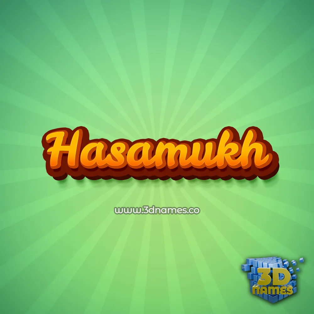 hasamukh in Green Rays style - 3D name wallpaper hasamukh in Green Rays style - 3D name wallpaper
