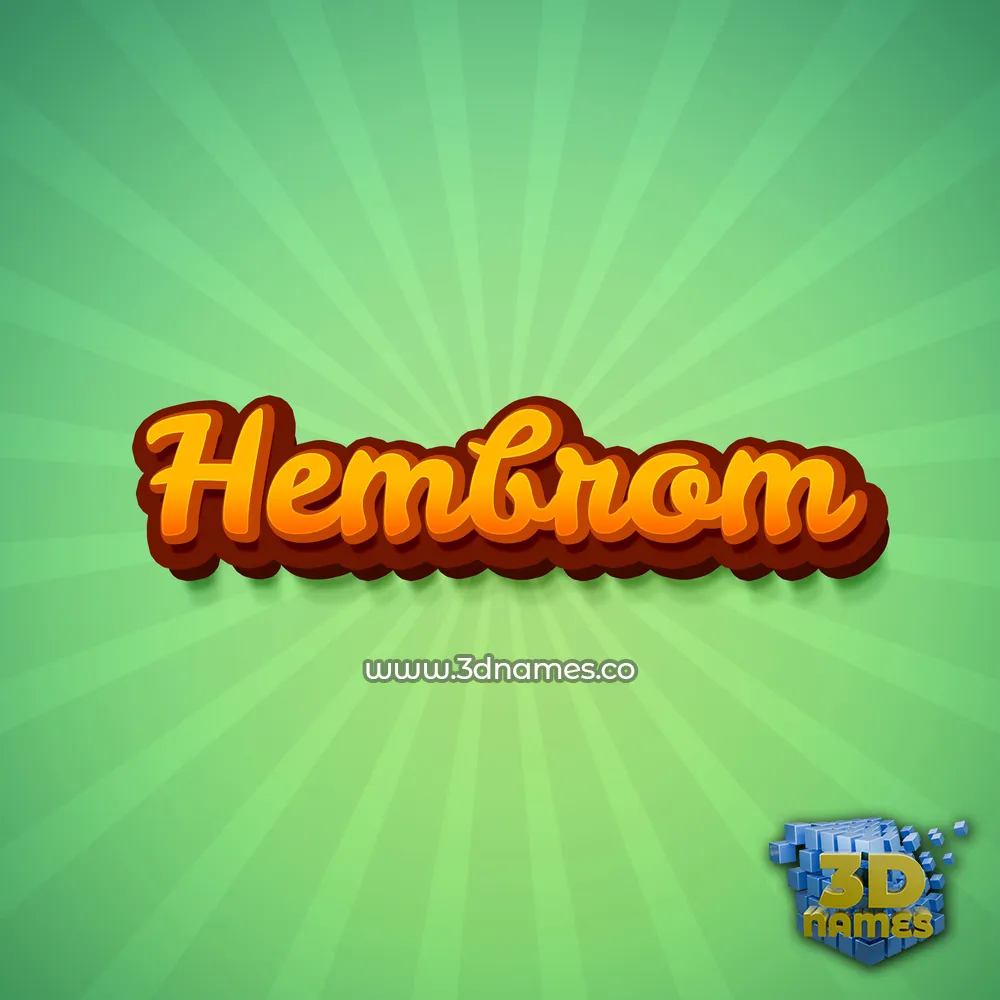 hembrom in Green Rays style - 3D name wallpaper hembrom in Green Rays style - 3D name wallpaper