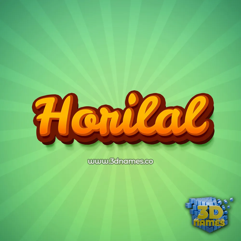 horilal in Green Rays style - 3D name wallpaper