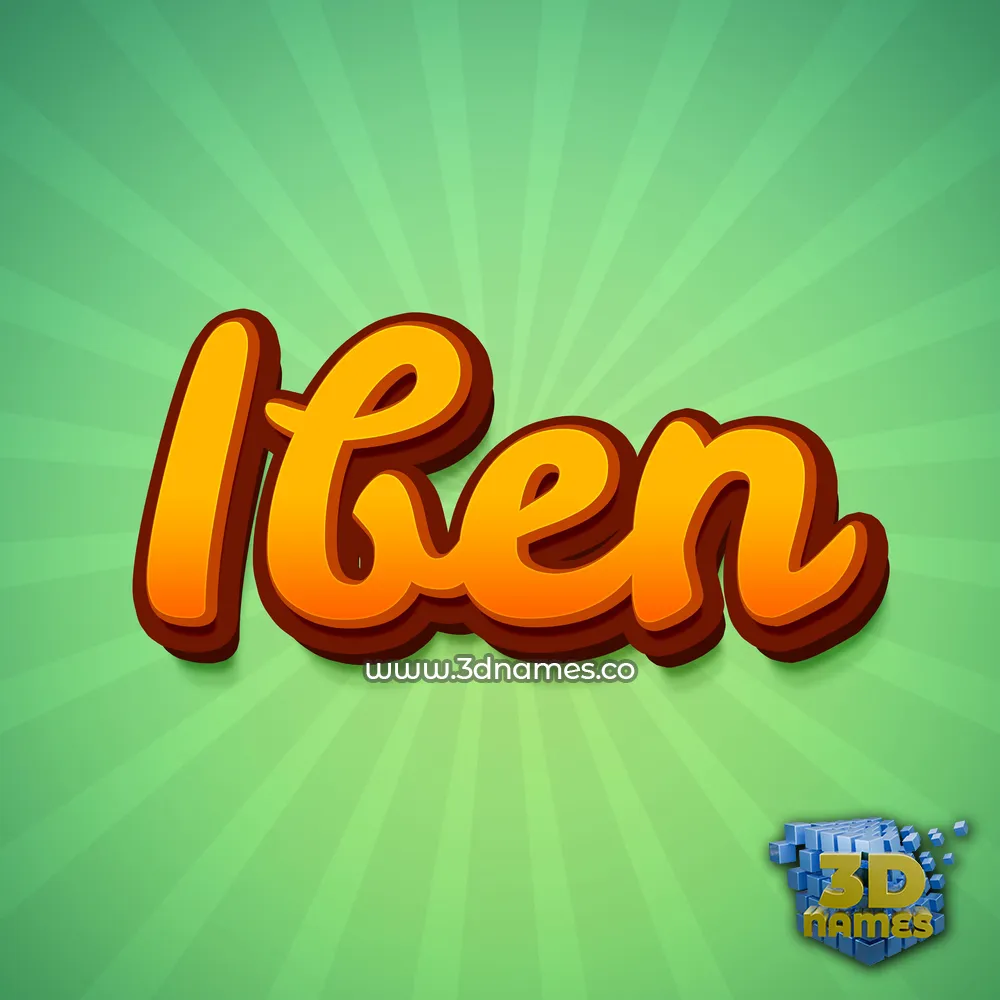 iben in Green Rays style - 3D name wallpaper iben in Green Rays style - 3D name wallpaper
