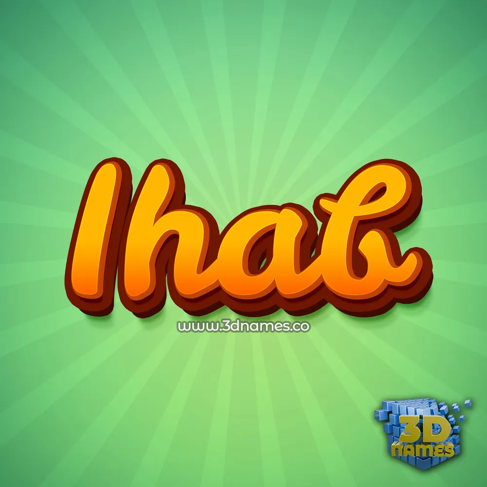 ihab in Green Rays style - 3D name wallpaper ihab in Green Rays style - 3D name wallpaper