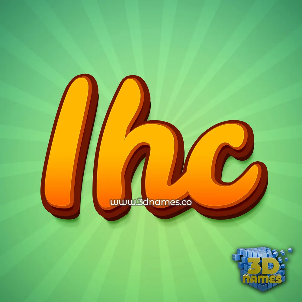 ihc in Green Rays style - 3D name wallpaper