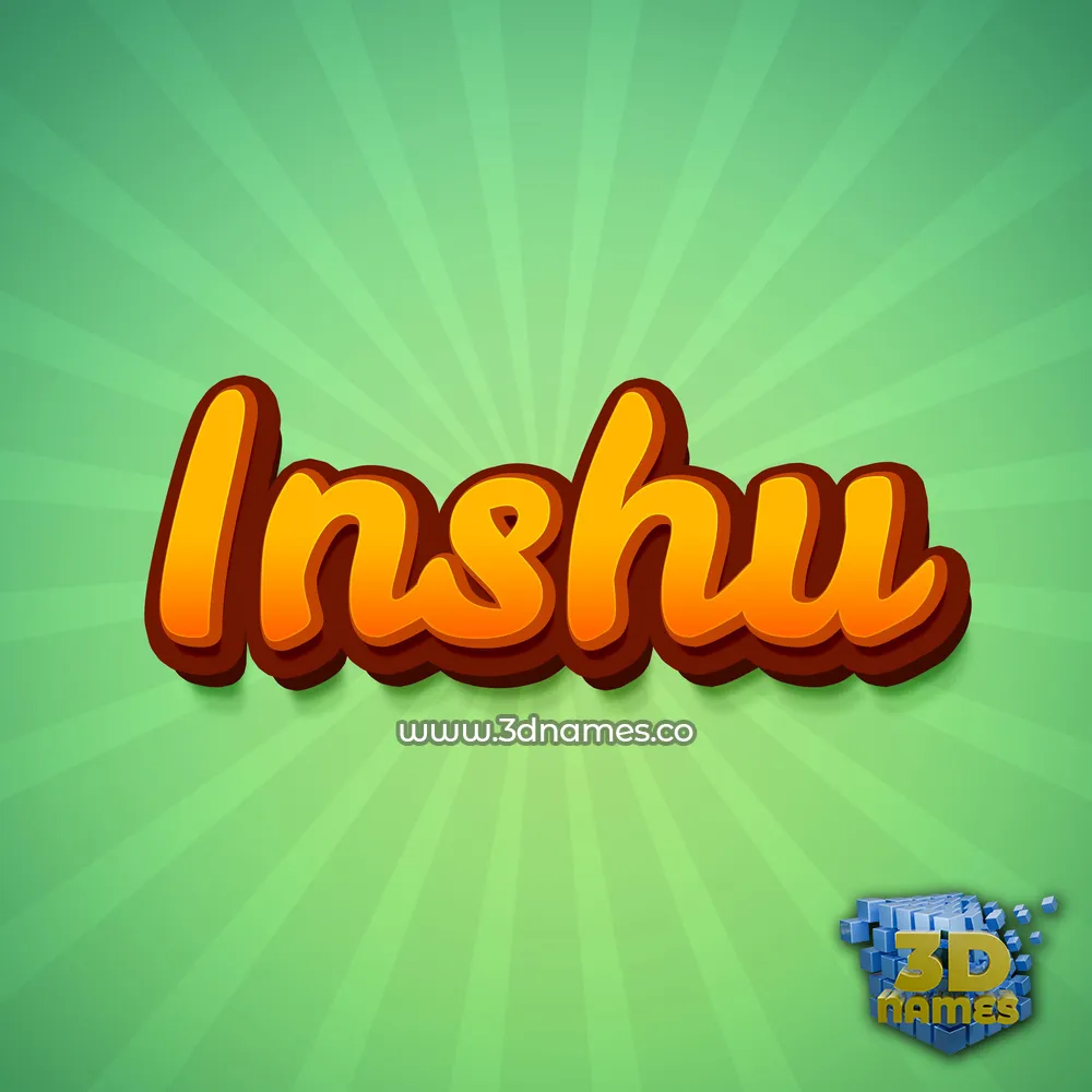 inshu in Green Rays style - 3D name wallpaper inshu in Green Rays style - 3D name wallpaper