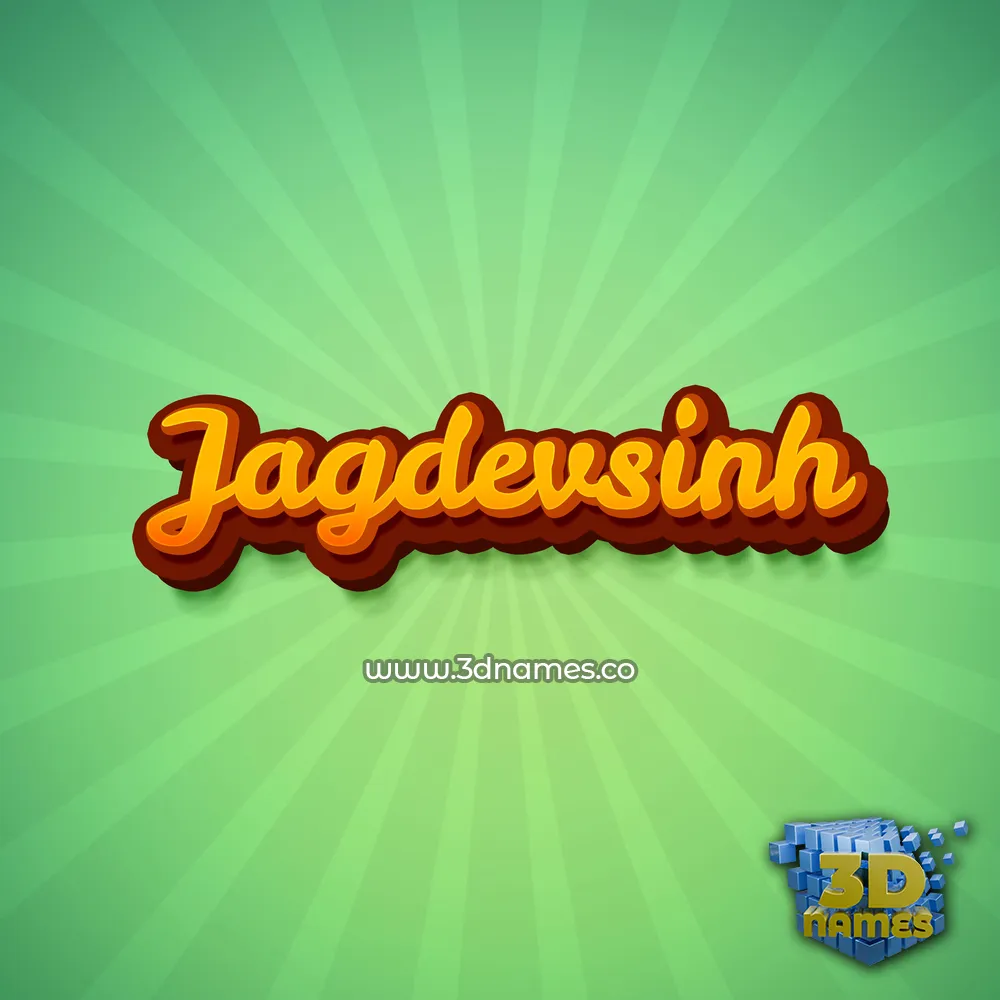 jagdevsinh in Green Rays style - 3D name wallpaper