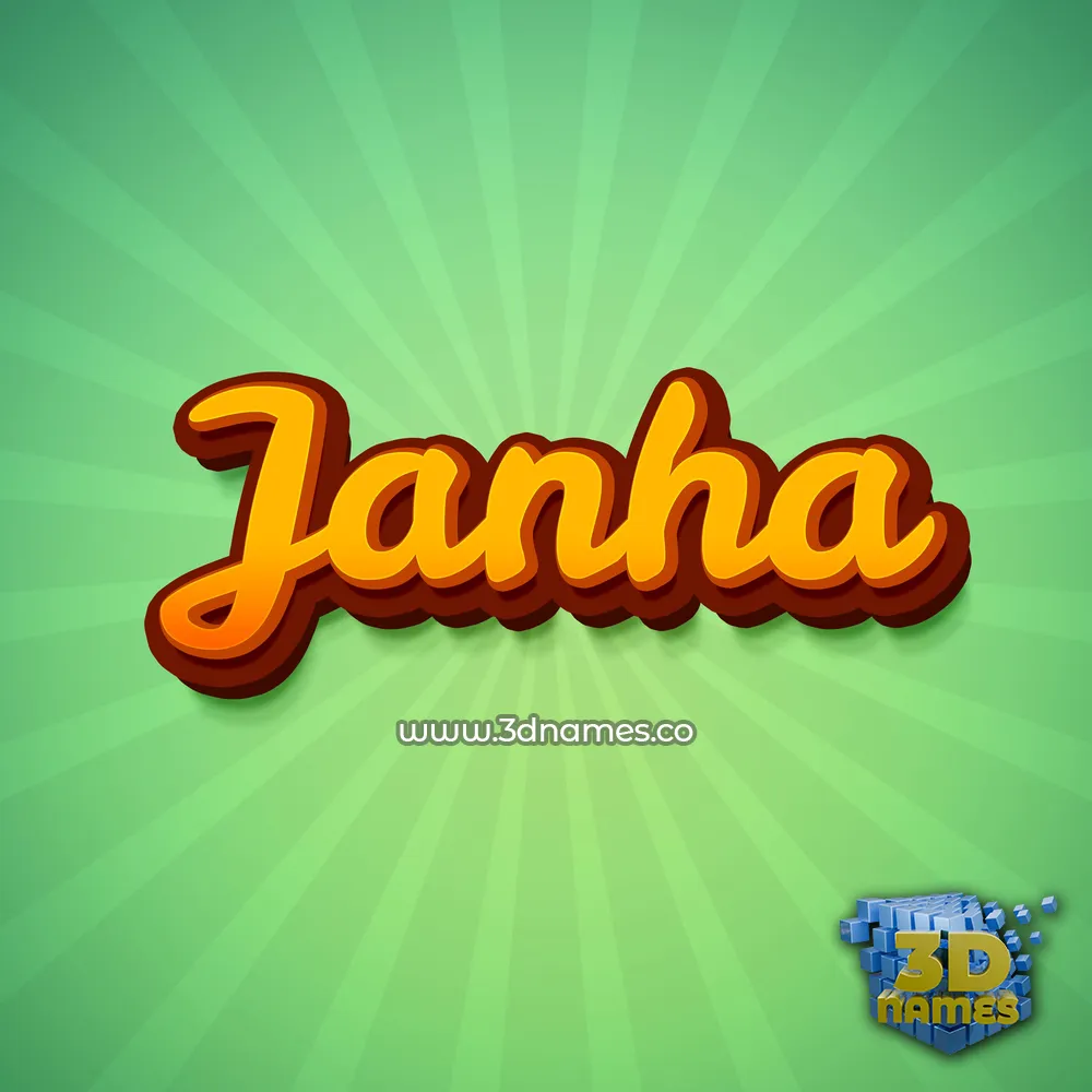 janha in Green Rays style - 3D name wallpaper janha in Green Rays style - 3D name wallpaper