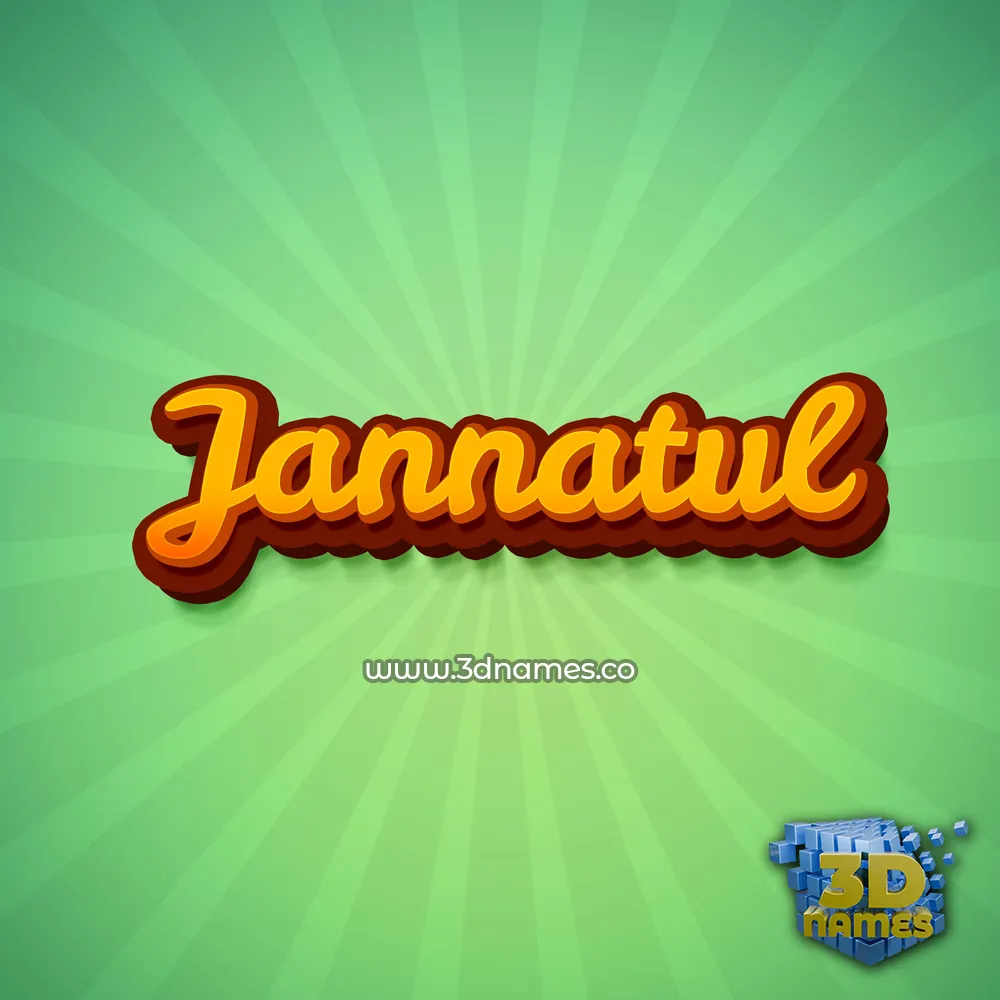 jannatul in Green Rays style - 3D name wallpaper jannatul in Green Rays style - 3D name wallpaper