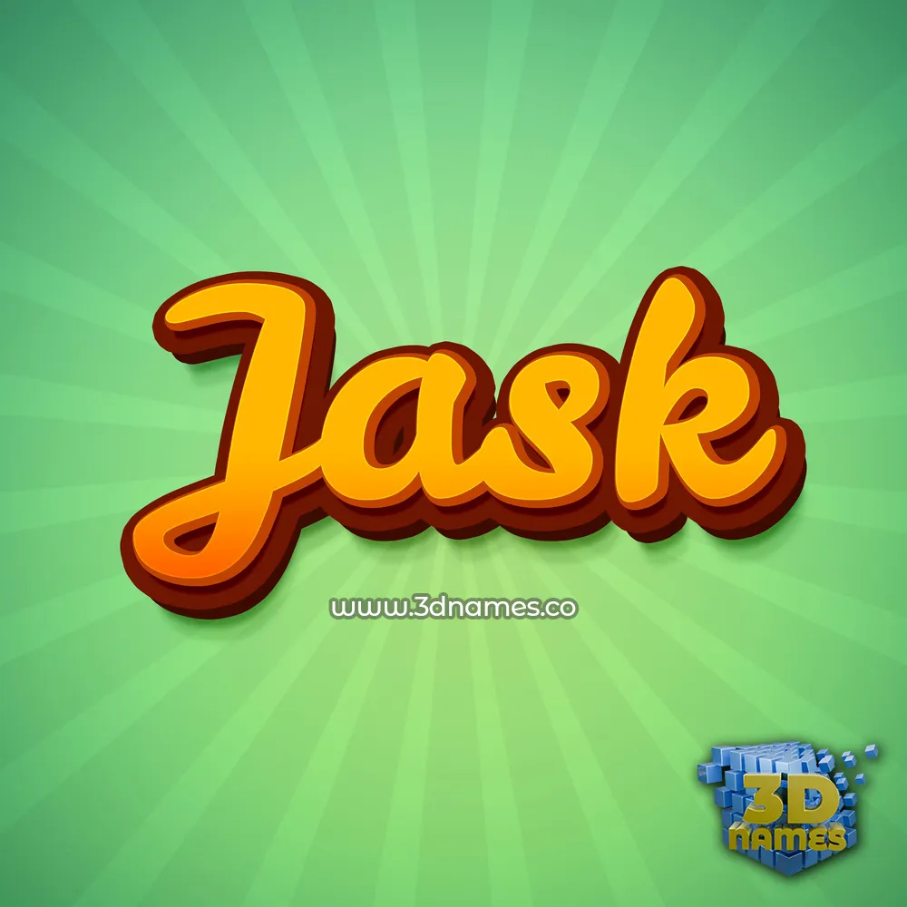 jask in Green Rays style - 3D name wallpaper jask in Green Rays style - 3D name wallpaper