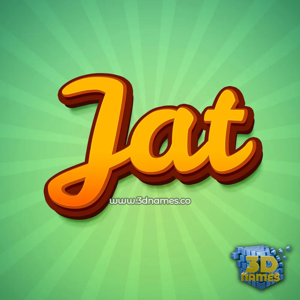 jat in Green Rays style - 3D name wallpaper jat in Green Rays style - 3D name wallpaper