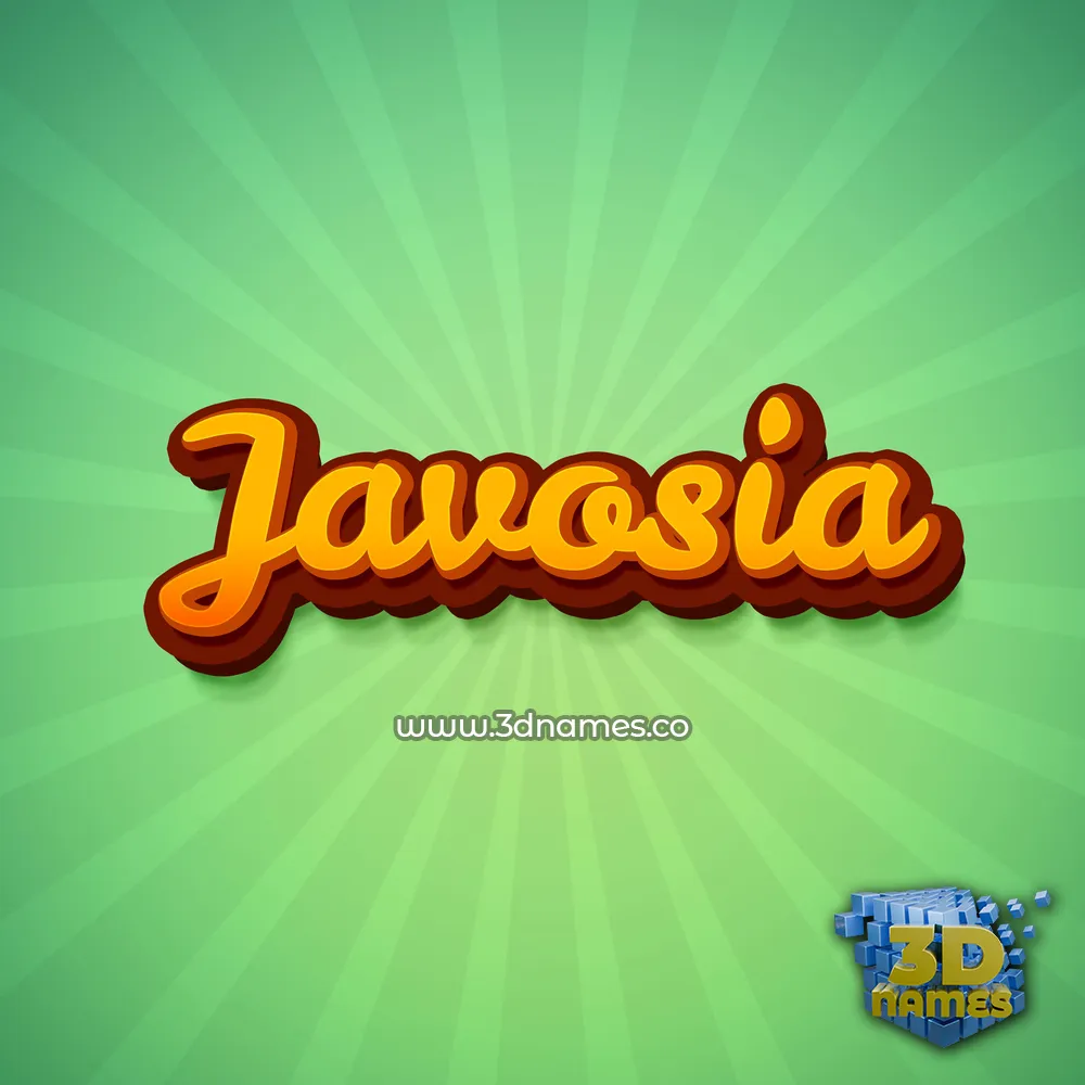 javosia in Green Rays style - 3D name wallpaper