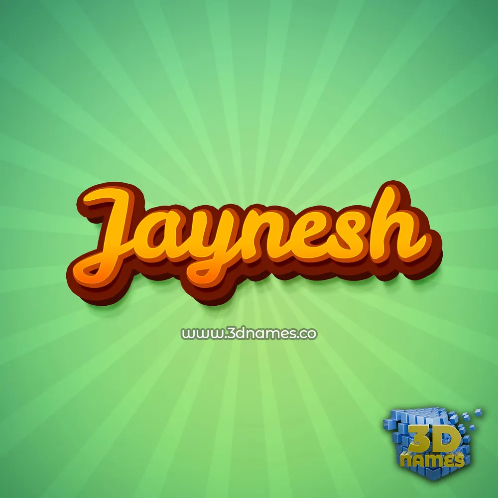 jaynesh in Green Rays style - 3D name wallpaper