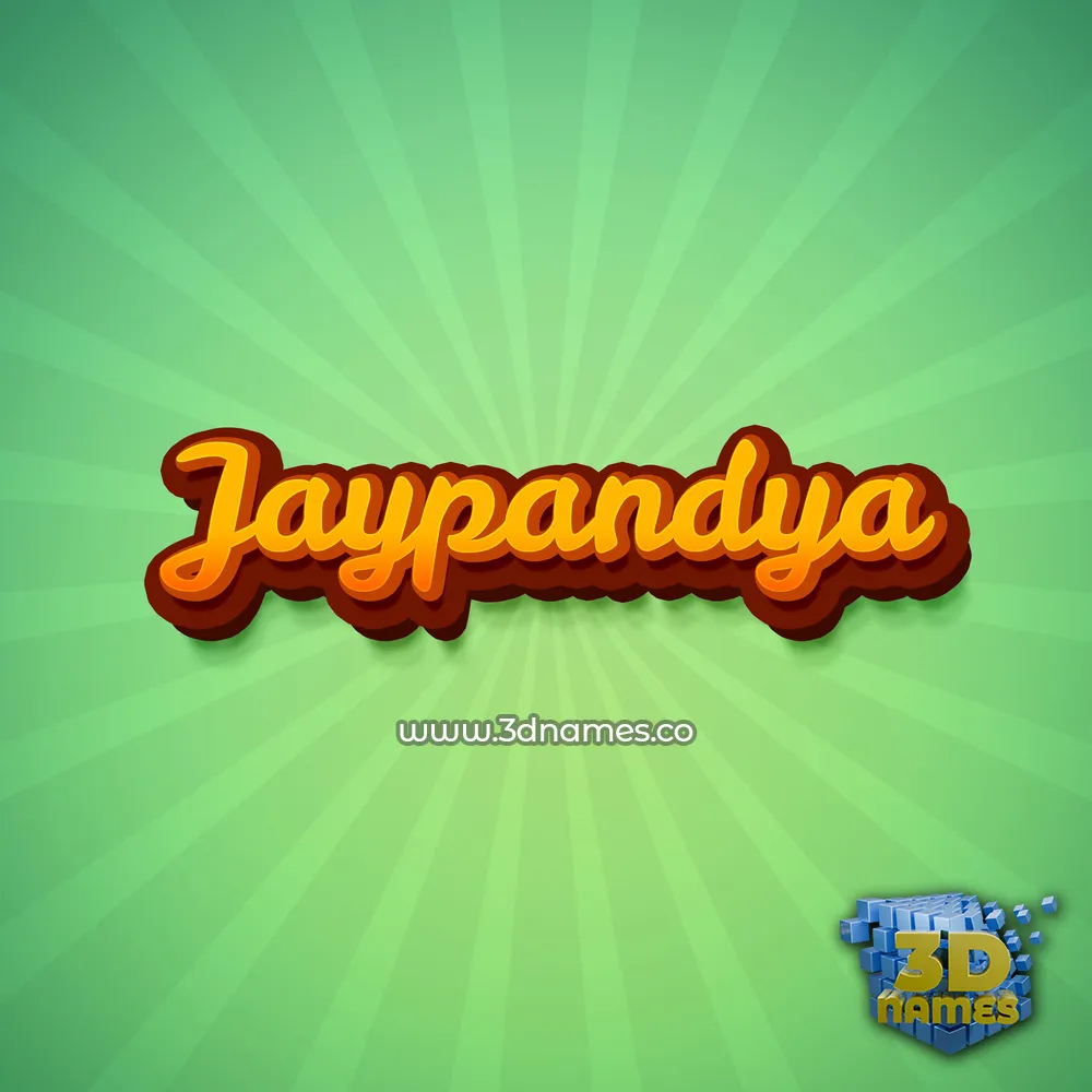 jaypandya in Green Rays style - 3D name wallpaper