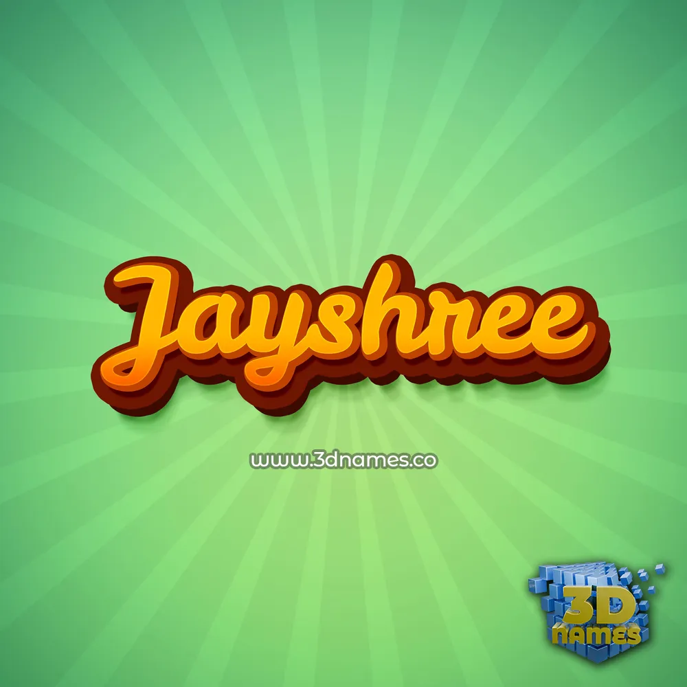 jayshree in Green Rays style - 3D name wallpaper
