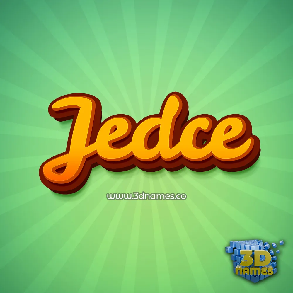 jedce in Green Rays style - 3D name wallpaper jedce in Green Rays style - 3D name wallpaper