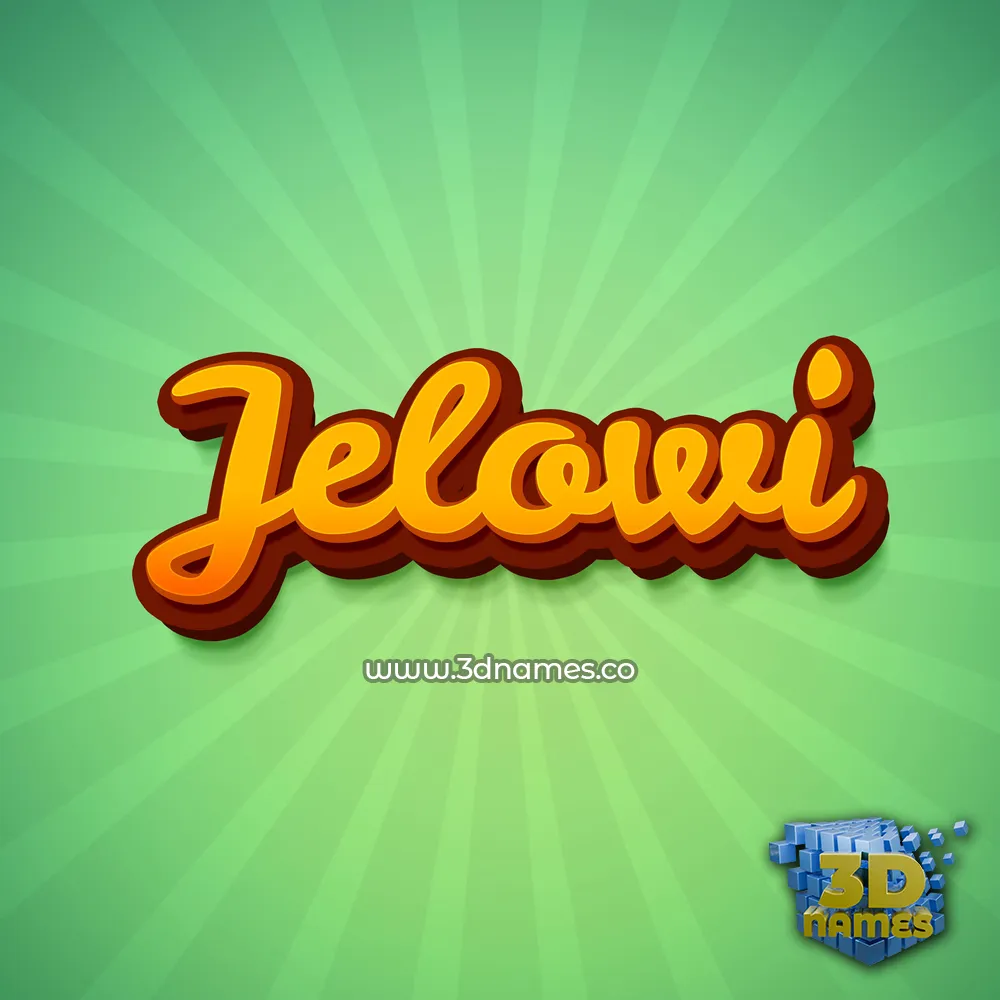 jelowi in Green Rays style - 3D name wallpaper jelowi in Green Rays style - 3D name wallpaper