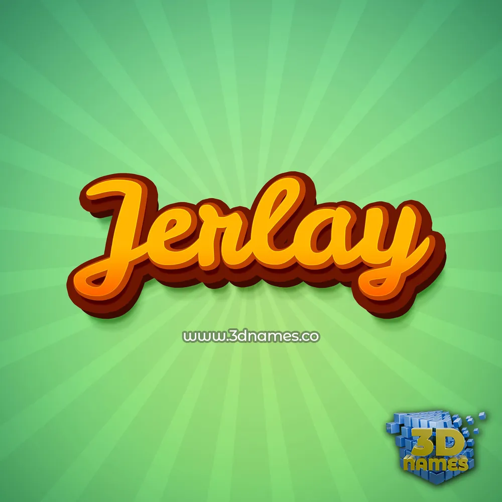 jerlay in Green Rays style - 3D name wallpaper jerlay in Green Rays style - 3D name wallpaper