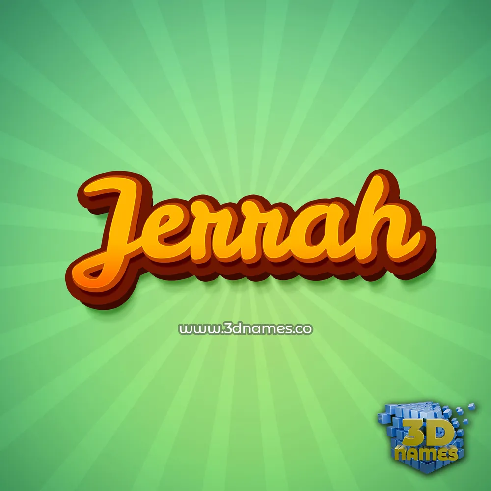 jerrah in Green Rays style - 3D name wallpaper jerrah in Green Rays style - 3D name wallpaper