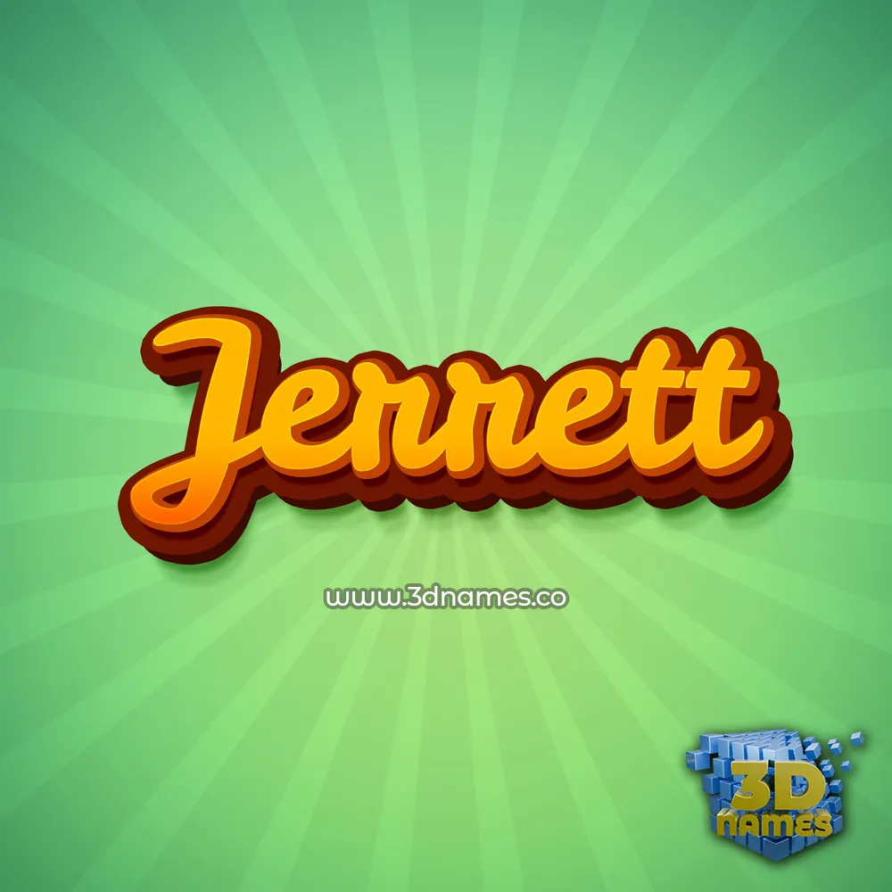 jerrett in Green Rays style - 3D name wallpaper jerrett in Green Rays style - 3D name wallpaper
