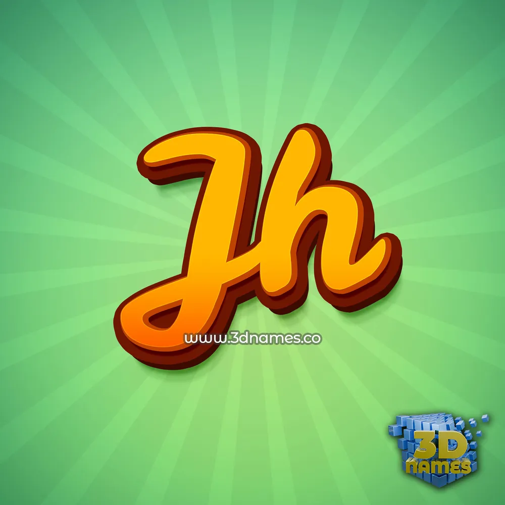 jh in Green Rays style - 3D name wallpaper jh in Green Rays style - 3D name wallpaper