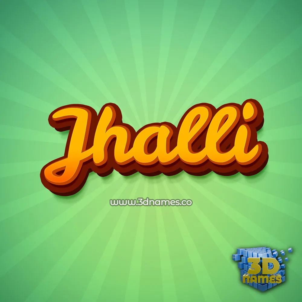jhalli in Green Rays style - 3D name wallpaper jhalli in Green Rays style - 3D name wallpaper