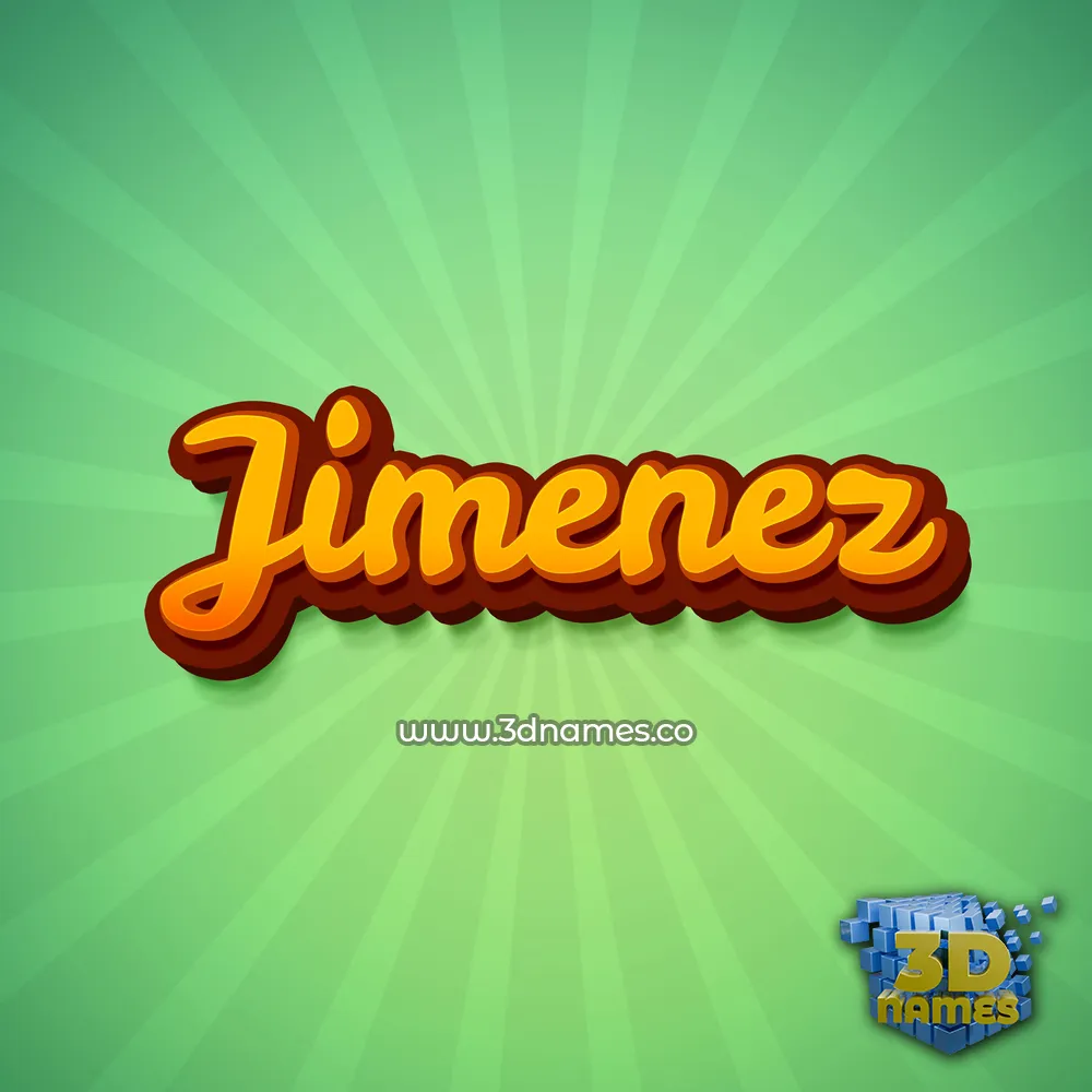 jimenez in Green Rays style - 3D name wallpaper