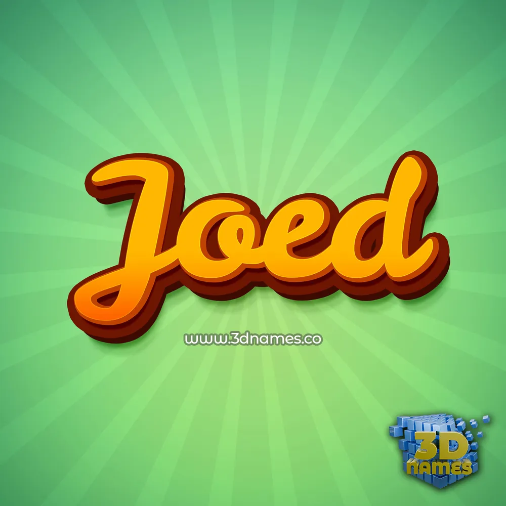 joed in Green Rays style - 3D name wallpaper joed in Green Rays style - 3D name wallpaper
