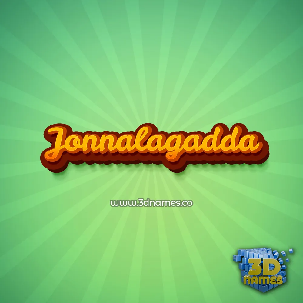jonnalagadda in Green Rays style - 3D name wallpaper