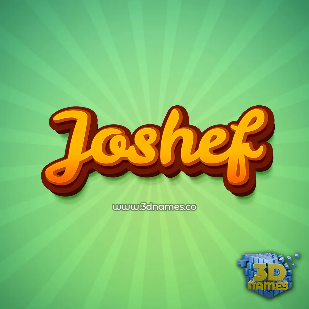 joshef in Green Rays style - 3D name wallpaper