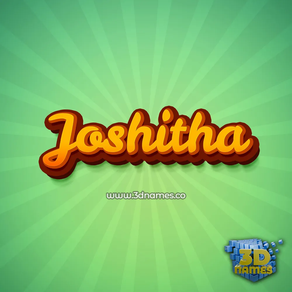 joshitha in Green Rays style - 3D name wallpaper