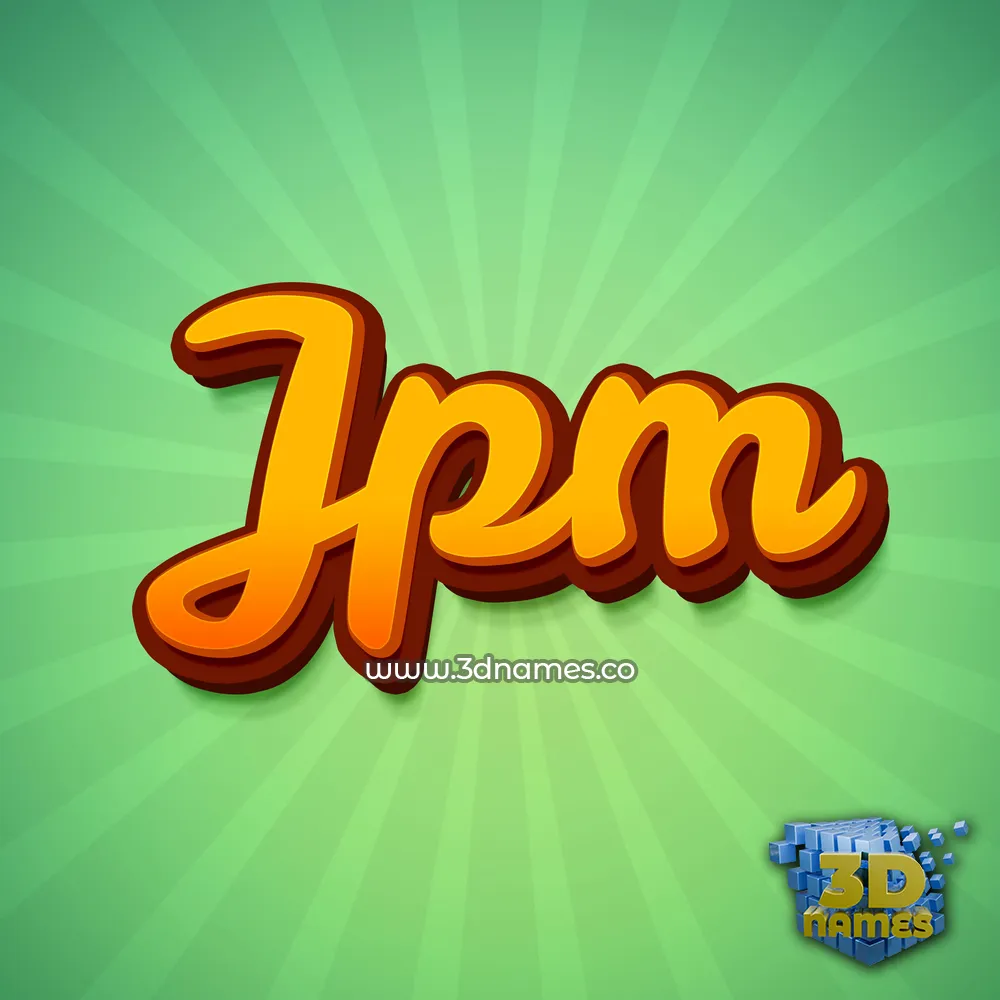 jpm in Green Rays style - 3D name wallpaper jpm in Green Rays style - 3D name wallpaper