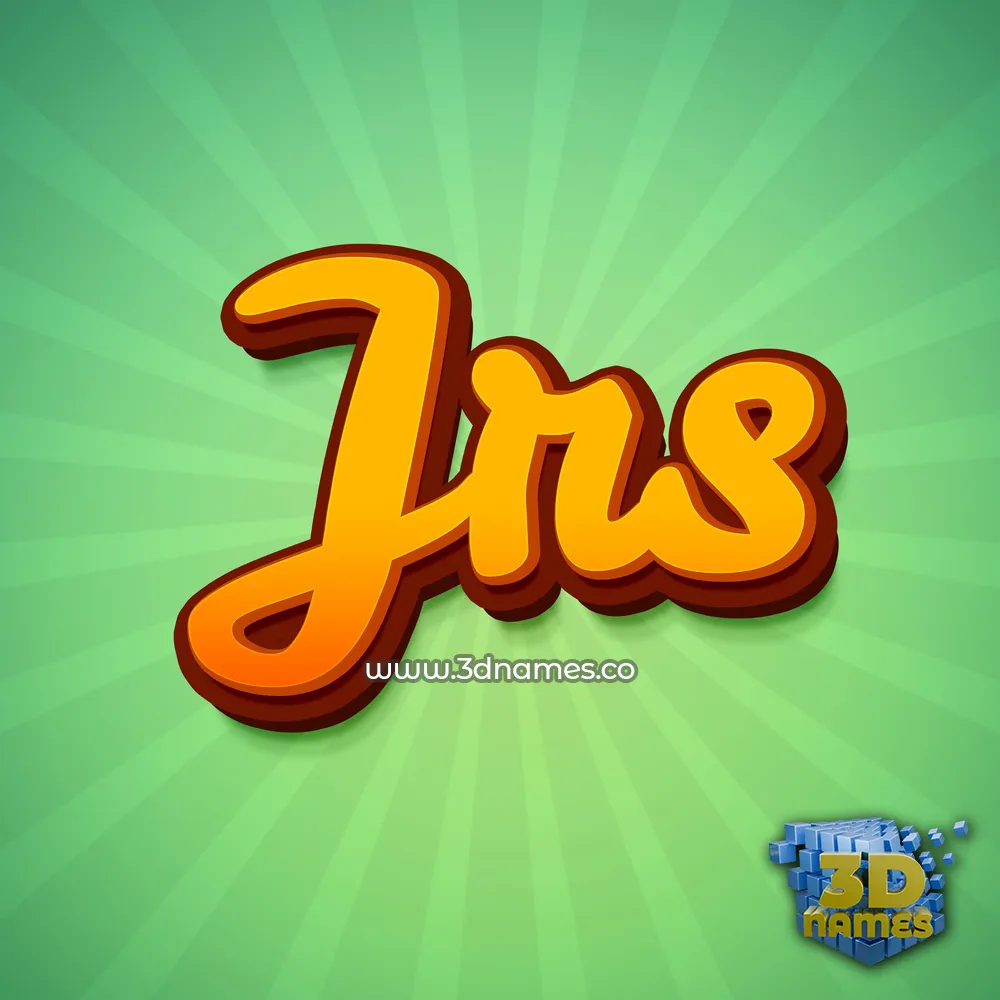 jrs in Green Rays style - 3D name wallpaper jrs in Green Rays style - 3D name wallpaper
